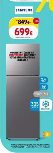 Darty Réfrigérateur congélateur en haut samsung offre