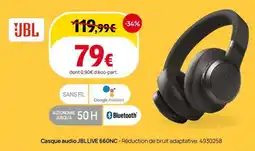 Darty Casque audio jbl live 660nc offre