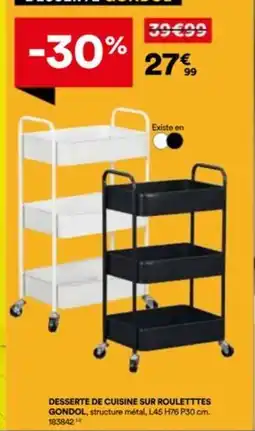 BUT Desserte de cuisine sur rouletttes offre