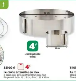 Maximo Le cercle extensible en inox offre