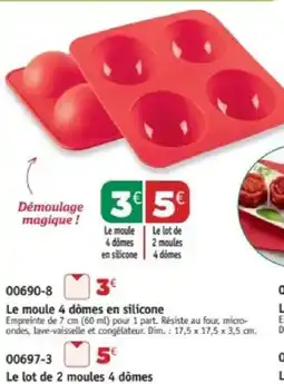 Maximo Le moule 4 dômes en silicone offre