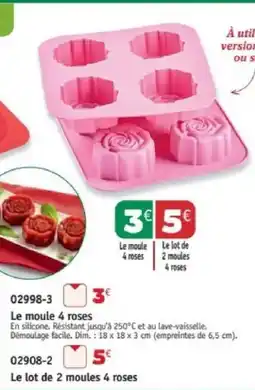 Maximo Le moule 4 roses offre