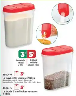 Maximo La maxi-boîte verseuse offre