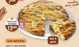 Maximo Tourte aux noix de St-Jacques, crevettes, sauce riesling offre