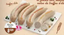 Maximo 4 boudins blancs truffes d'été offre