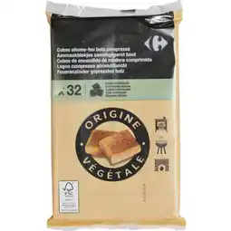 Carrefour Carrefour allume feu bois x32 cubes pefc offre