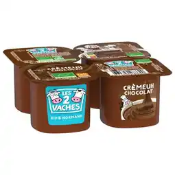 Carrefour Les 2 vaches crème dessert bio offre