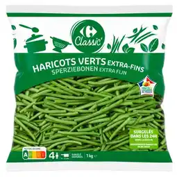 Carrefour Carrefour classic' haricots verts extra fins surgelés offre