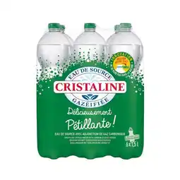 Carrefour Cristaline eau de source gazéifiée offre
