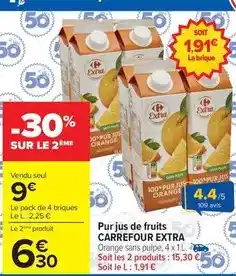 Carrefour Drive Carrefour - pur jus de fruits extra offre