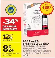 Carrefour Drive I.g.p. pays d'oc offre
