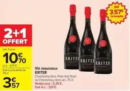 Carrefour Drive Kriter - vin mousseux offre