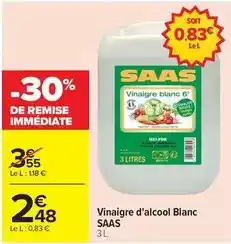 Carrefour Drive Melfor - vinaigre d'alcool blanc offre