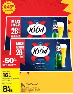Carrefour Drive 1664 - bière maxi format offre