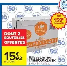 Carrefour Drive Carrefour - classic huile de tournesol offre