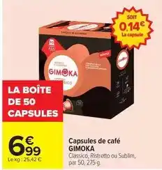 Carrefour Drive Capsules de café offre