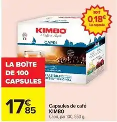 Carrefour Drive Kimbo - capsules de café offre