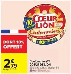 Carrefour Drive Coeur de lion - coulommiers offre