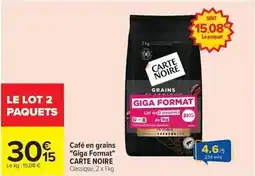 Carrefour Drive Carte noire - café en grains giga format offre
