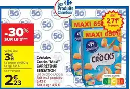 Carrefour Drive Carrefour - céréales crocks maxi sensation offre