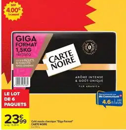 Carrefour Drive Carte noire - café moulu classique giga format offre