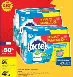 Carrefour Drive Lactel - lait u.h.t format familial offre