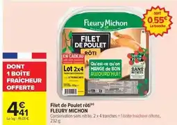Carrefour Drive Fleury michon - filet de poulet rôti offre