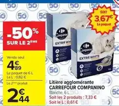 Carrefour Drive Carrefour - litière agglomérante offre