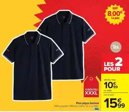 Carrefour Drive Tex - polo pique homme offre