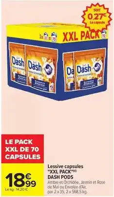 Carrefour Drive Dash - lessive capsules xxl pack offre