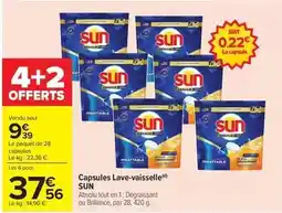 Carrefour Drive Sun - capsules lave-vaisselle offre