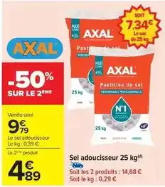 Carrefour Drive Axal - sel adoucisseur offre