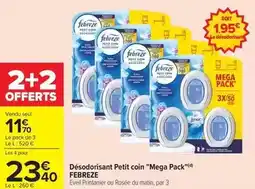 Carrefour Drive Febreze - désodorisant petit coin mega pack offre