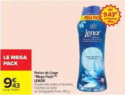 Carrefour Drive Lenor - perles de linge mega pack offre