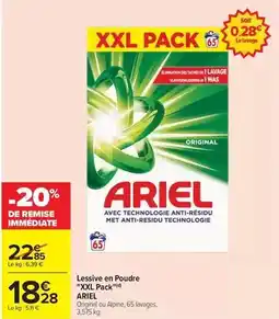 Carrefour Drive Ariel - lessive en poudre offre