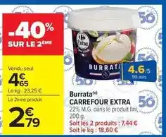 Carrefour Market Carrefour - burrata offre