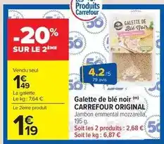 Carrefour Market Carrefour - galette de blé noir offre