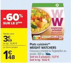 Carrefour Market Weight watchers - plats cuisinés offre
