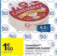 Carrefour Market Carrefour - camembert classic offre