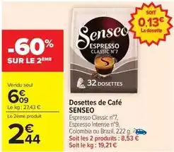 Carrefour Market Senseo - dosettes de café offre