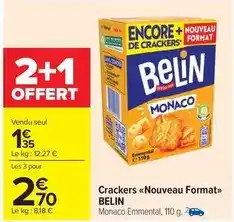 Carrefour Market Belin - crackers nouveau format offre