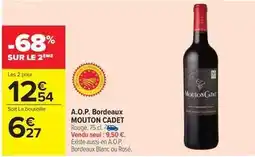 Carrefour Market Mouton cadet - a.o.p. bordeaux offre