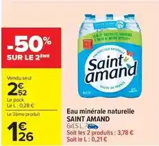 Carrefour Market Saint amand - eau minérale naturelle offre
