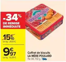 Carrefour Market La mere poulard - coffret de biscuits offre