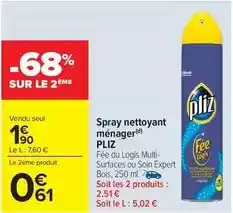 Carrefour Market Pliz - spray nettoyant ménager offre
