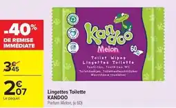 Carrefour Market Kandoo - lingettes toilette offre