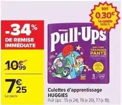 Carrefour Market Huggies - culottes d'apprentissage offre