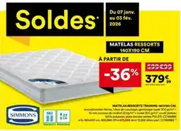 BUT Simmons - matelas ressorts training offre