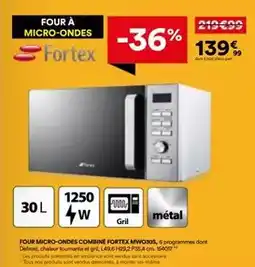 BUT Ww - four micro-ondes combiné fortex mwq305, 6 programes dont offre