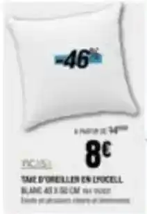 Narbonne accessoires Incasa - taie d'oreiller en lyocell blanc 40 x 60 cm offre